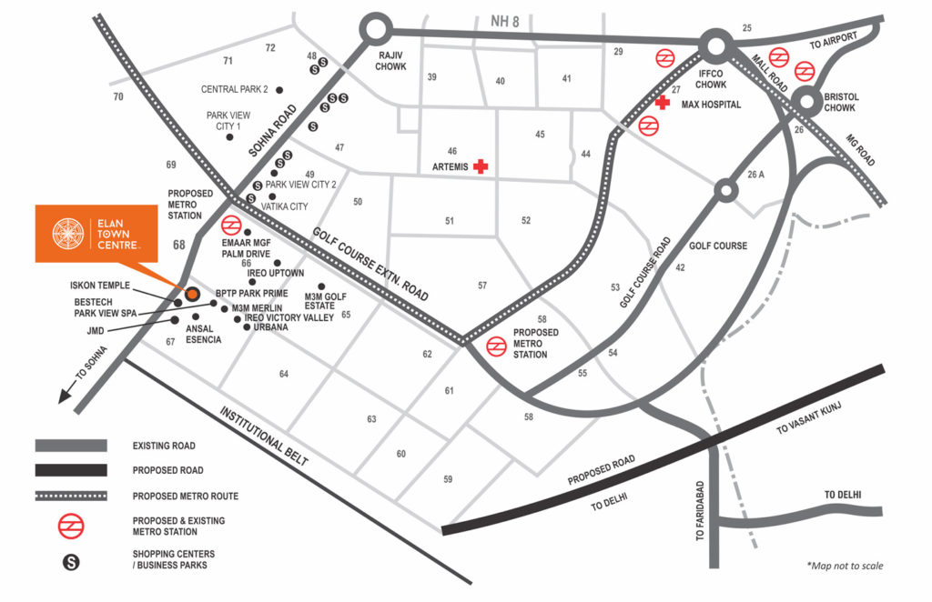 elan town cente map