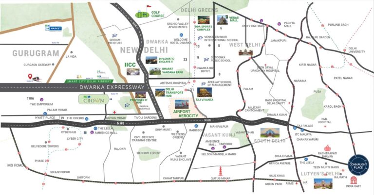 m3m crown location map